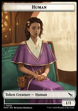 Human Token (White 1/1) - Murders at Karlov Manor: Tokens (Token) [TMKM-T02]