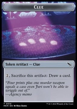 Clue Token // Art Card (V.1) - Murders at Karlov Manor: Tokens (Token) [TMKM-T 14/41]