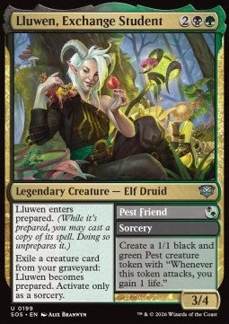 Lluwen, Exchange Student // Pest Friend - Secrets of Strixhaven (Uncommon) [SOS-199]