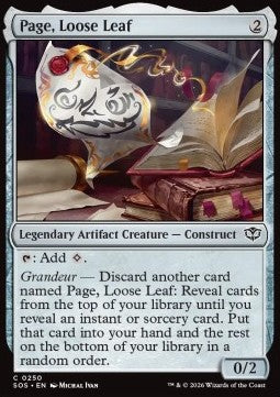 Page, Loose Leaf MTG Secrets of Strixhaven #250 Losse Kaart