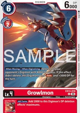 Growlmon (EX13-010) (V.1) - Chivalrous XIII (Common) [EX-13-010]
