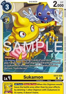 Sukamon (EX13-028) (V.1) - Chivalrous XIII (Common) [EX-13-028]
