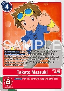 Takato Matsuki (EX13-068) (V.1) - Chivalrous XIII (Uncommon) [EX-13-068]